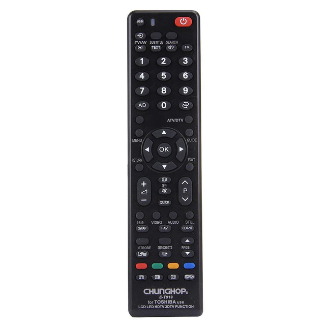 Universal Remote For Toshiba Led / Lcd / 3Dtv - Chunghop T919