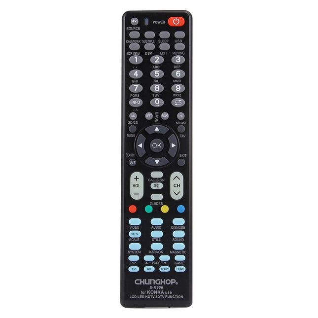 Universal Remote For Konka Led / Lcd / Hdtv - Chunghop K906