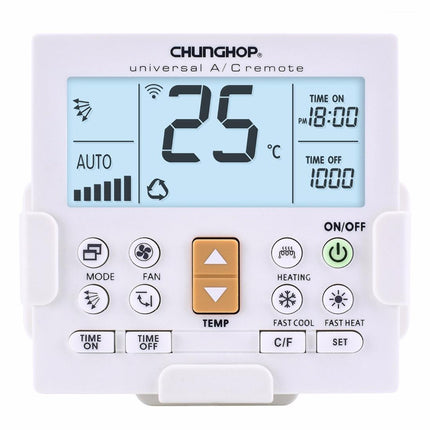 Universal Lcd Air Conditioner Remote Controller With Bracket - Chunghop K650E