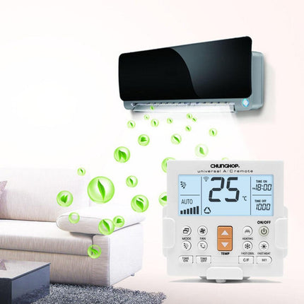 Universal Lcd Air Conditioner Remote Controller With Bracket - Chunghop K650E