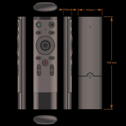 Universal 3D Air Mouse Remote With Voice Control