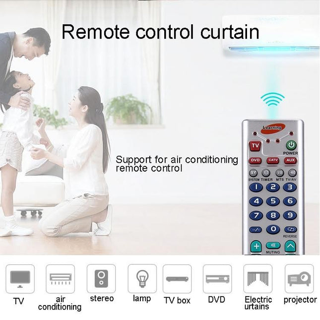 Universal Learning Remote For Tv Vcr Sat Cbl Hifi Dvd Cd Vcd & More