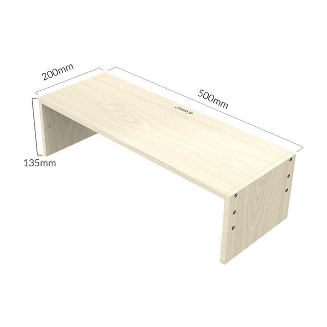 Natural Wood Monitor Stand - Compact Design