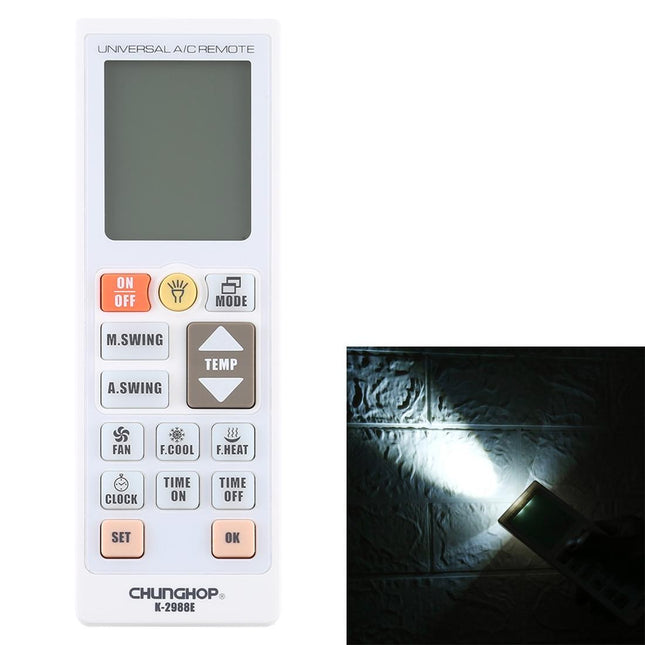 Universal A / C Remote Controller With Flashlight - Chunghop