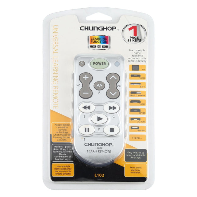 Universal Learning Remote Control - Chunghop L102