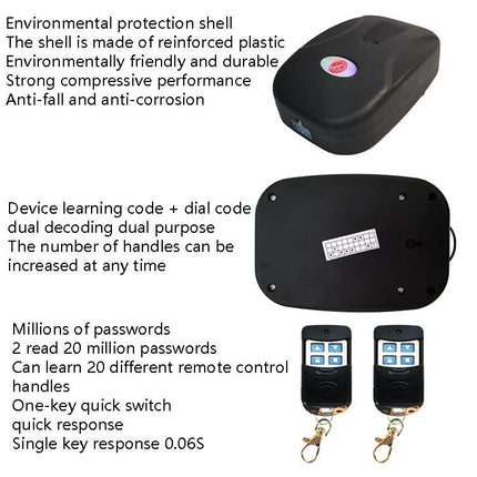 Wireless Garage Door Controller For Roll Gates - Remote Control Plug & Chain Motor