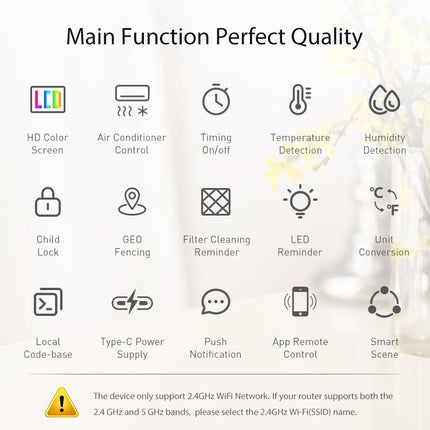 Smart Wifi Infrared Ac Controller - Colour Screen - White