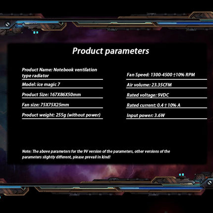 Ultra Silent 7 Laptop Cooling Fan - Portable Ac 220V Bronze