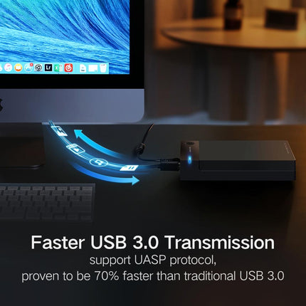 Usb 3.0 Sata Ssd Adapter For 2.5 / 3.5 Hdd Enclosure