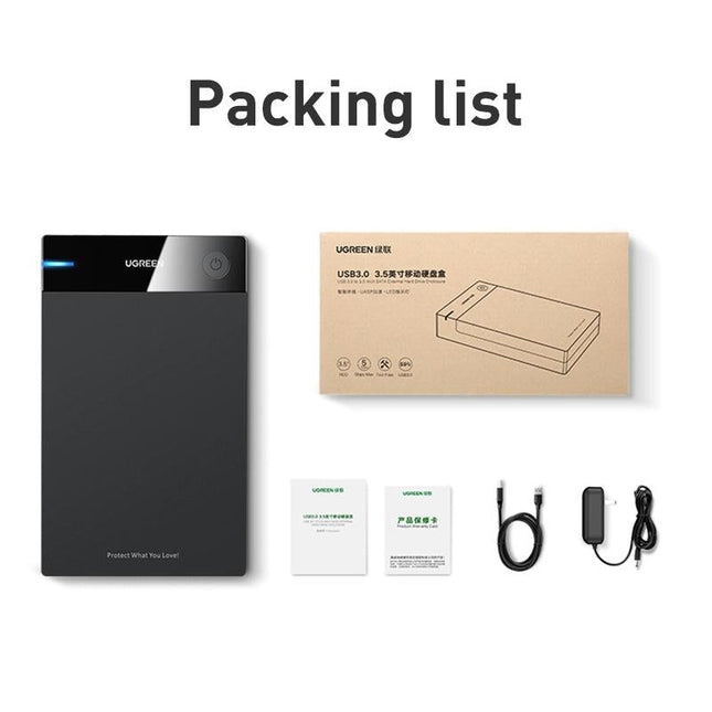 Usb 3.0 Sata Ssd Adapter For 2.5 / 3.5 Hdd Enclosure