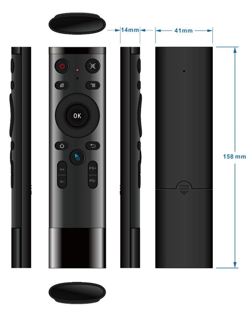 Universal 3D Air Mouse Remote Controller - 2.4G Rf