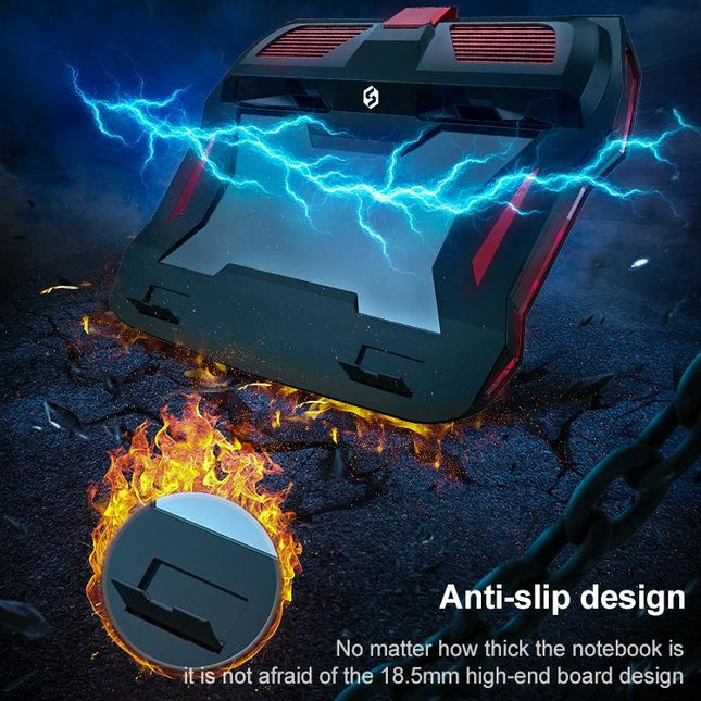 Dual Fan Laptop Radiator - Red Light