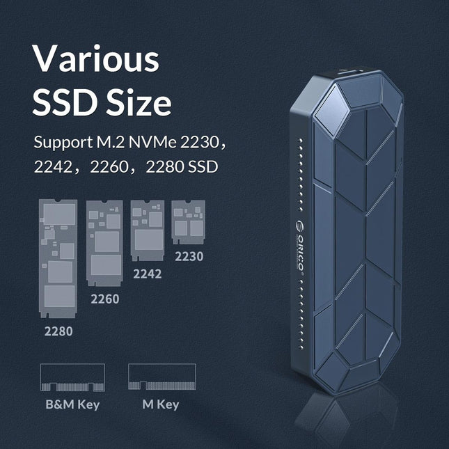 Rgb M.2 Nvme Ssd Enclosure - Compact Design