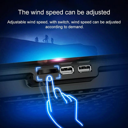 Silent Six-Fan Cooling Rack For Notebook Computers