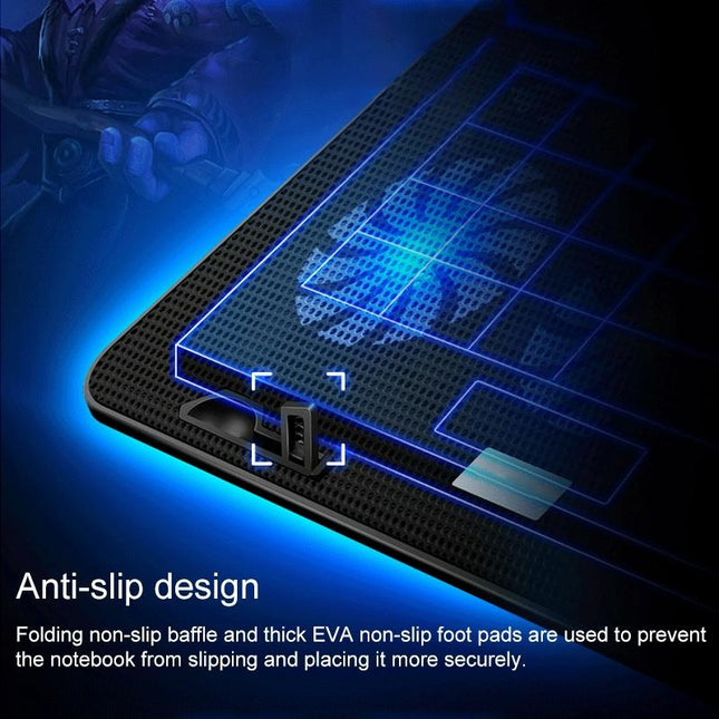 Silent Six-Fan Cooling Rack For Notebook Computers