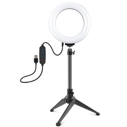 6.2 Led Ring Light With Usb 3 Modes Dimmable Desktop Tripod Cold Shoe Ball Head