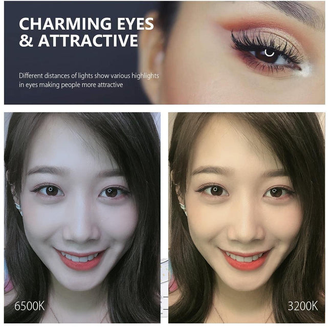 Live Broadcast Dual Phone Bracket & 6.2 Inch Led Ring Light Kit With Tripod Mount