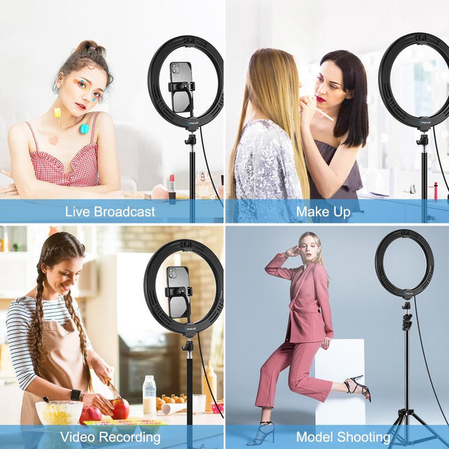 10.2 Led Ring Light With 1.1M Tripod For Vlogging And Live Streaming