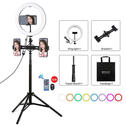 10.2 Rgbw Led Ring Light Kit With Tripod And Phone Mount