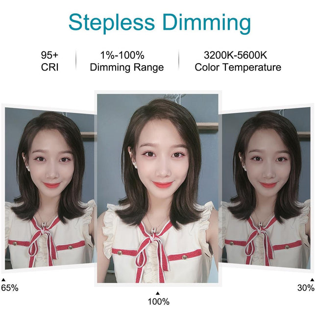 11.8 Led Ring Light With Tripod & Dual Phone Brackets - Usb 3 Modes Dual Colour Temperature - Vlogging & Live Broadcast Kit