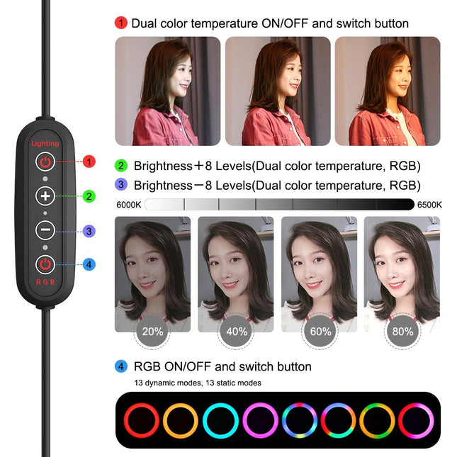10.2 Marquee Led Beauty Light With Tripod And Remote Control