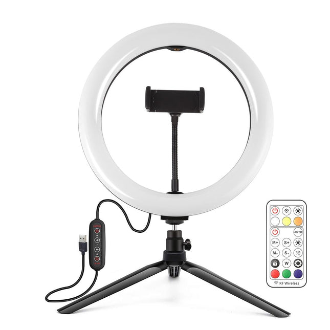 10.2 Marquee Led Beauty Light With Tripod And Remote - Dual-Colour Ring Light For Vlogging And Photography