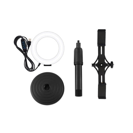 Horizontal Dual Phone Brackets Desktop Ring Light Kit - 4.7 Inch