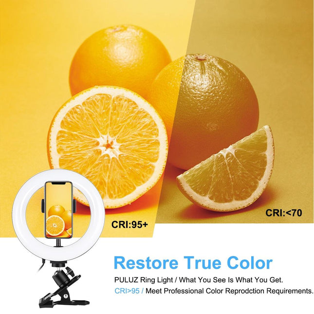 7.9 Ring Selfie Light With Dual Colour Led For Vlogging & Photography