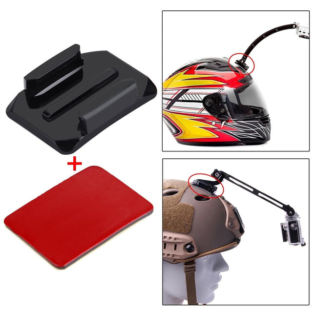 2 Curved Surface Mounts + Adhesive Stickers For Action Cameras - Jaws Flex Clamp Mount