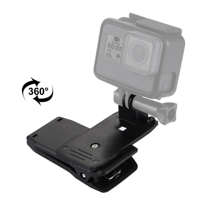360 Degree Rotating Backpack Mount For Gopro Insta360 Dji Action Cameras