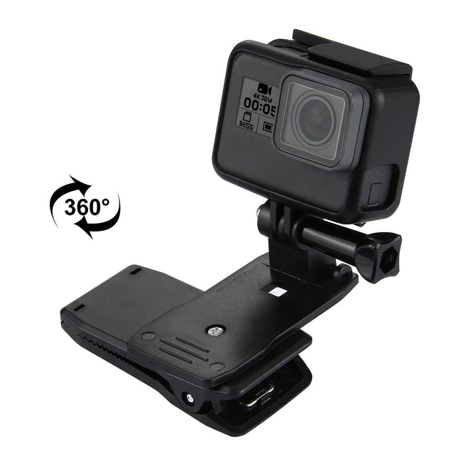 360 Degree Rotating Backpack Mount For Gopro Insta360 Dji Action Cameras