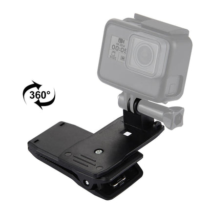 360 Degree Rotating Backpack Mount For Gopro Insta360 Dji Action Cameras