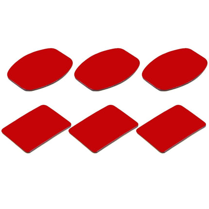 Set Of 3 Flat And 3 Curved Adhesive Pads For Gopro Hero12