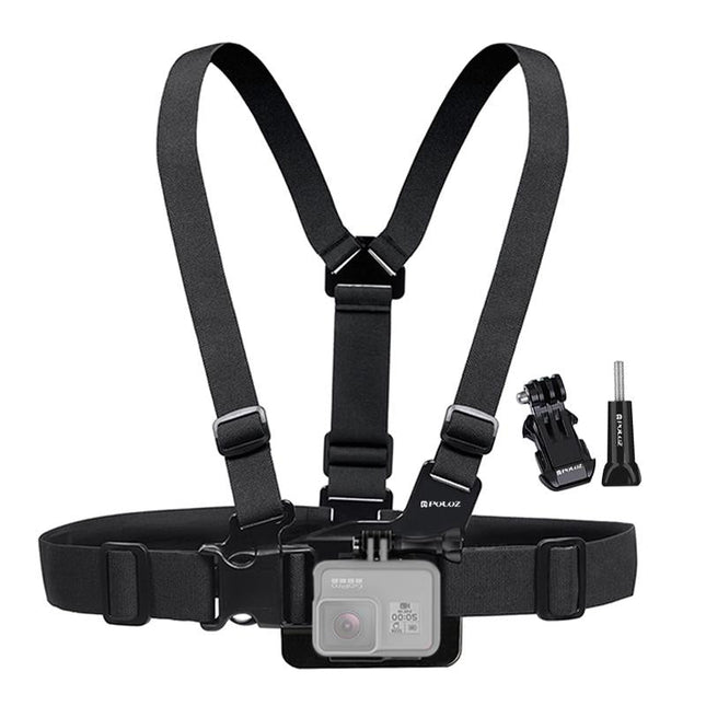Universal Body Mount Belt For Action Cameras With J Hook And Long Screw