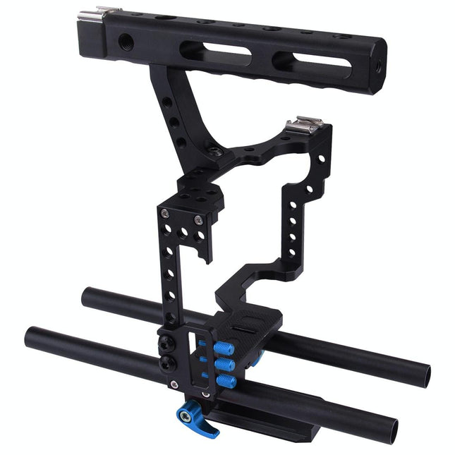 Sony A7 / A7S / A7R Camera Cage Stabilizer With Handle - Blue