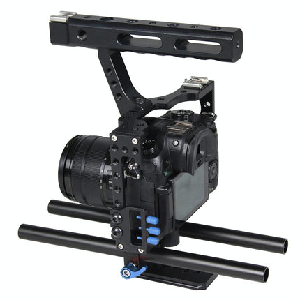 Sony A7 / A7S / A7R Camera Cage Stabilizer With Handle - Blue