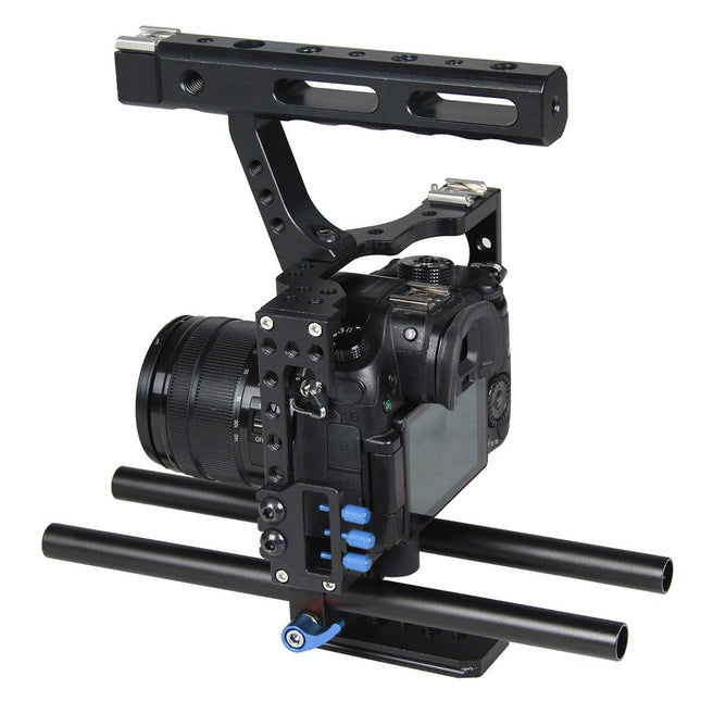 Sony A7 / A7S / A7R Camera Cage Stabilizer With Handle - Blue