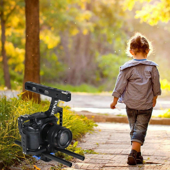 Sony A7 / A7S / A7R Camera Cage Stabilizer With Handle - Blue