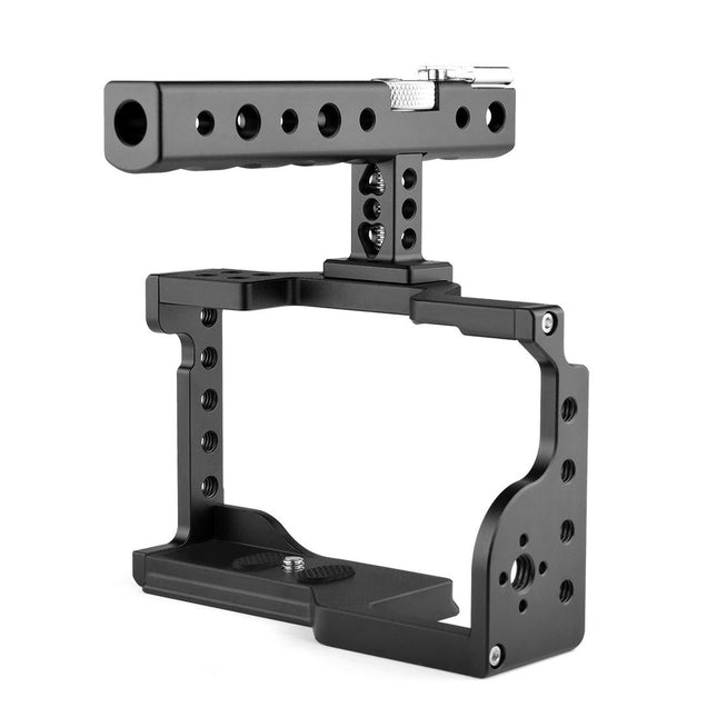 Sony A6600 Video Camera Cage Stabilizer With Handle - Black