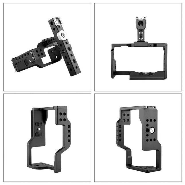 Sony A6600 Video Camera Cage Stabilizer With Handle - Black