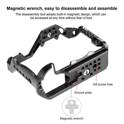 Metal Camera Cage For Canon Eos R7 Stabilizer Rig - Black