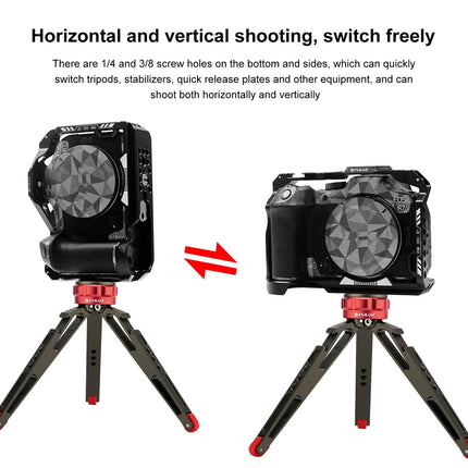 Metal Camera Cage For Canon Eos R7 Stabilizer Rig - Black