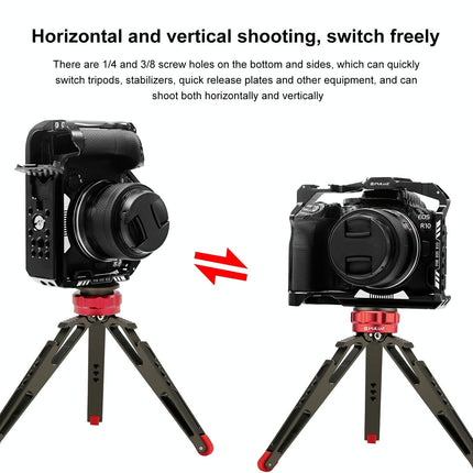 Metal Camera Cage For Canon Eos R10 Stabilizer Rig - Black