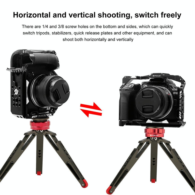 Metal Camera Cage For Canon Eos R10 Stabilizer Rig - Black