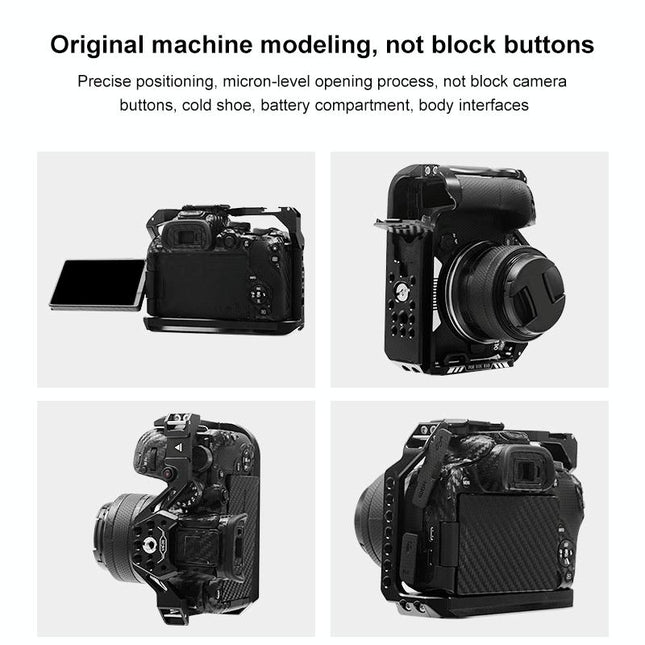 Metal Camera Cage For Canon Eos R10 Stabilizer Rig - Black
