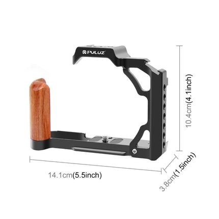 Wood Handle Metal Camera Cage For Nikon Zfc Stabilizer Rig - Black