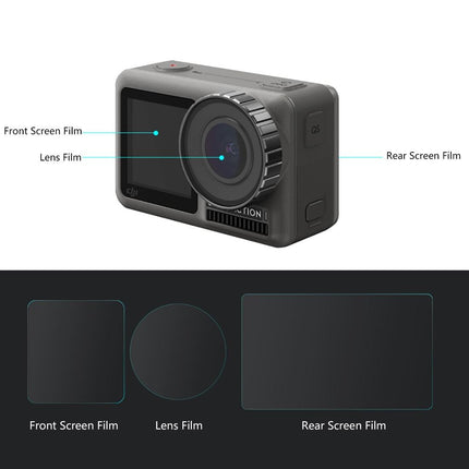 9H Tempered Glass Film For Dji Action Lens And Lcd Display