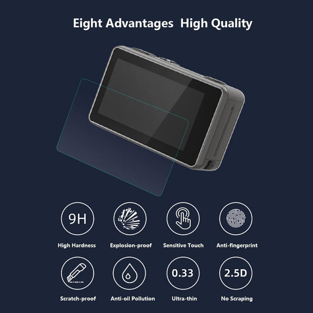 9H Tempered Glass Film For Dji Action Lens And Lcd Display