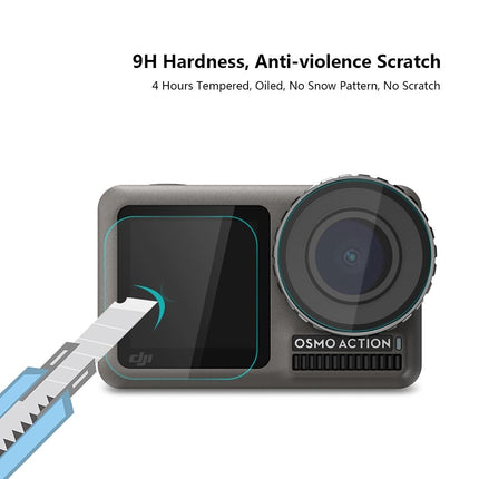 9H Tempered Glass Film For Dji Action Lens And Lcd Display