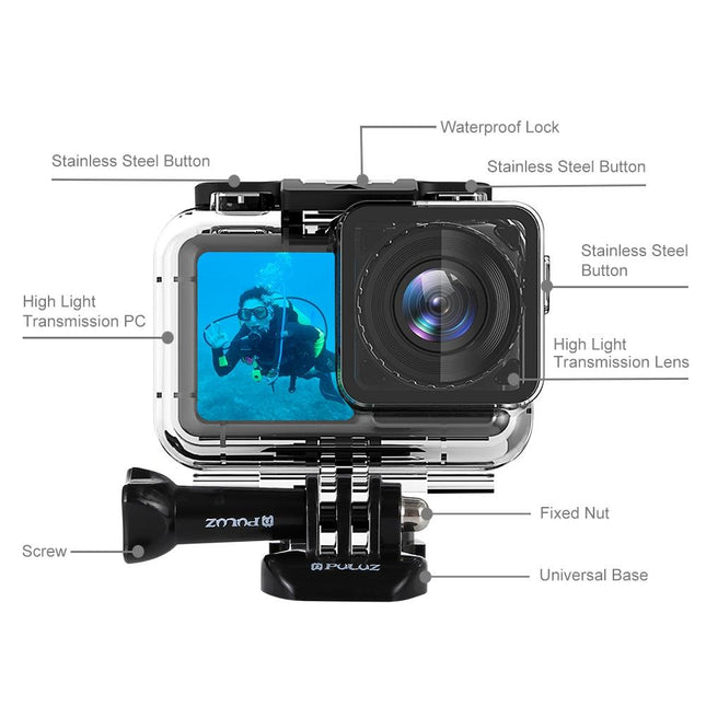 Waterproof Diving Case For Dji Action Camera - 61M Depth
